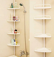 Телескопічна кутова полиця для ванної "Multi Corner Shelf MA224" (біла).