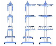 4-х рівнева вертикальна сушарка для білизни "Tiers Garment Rack With Wheels ma203" на колесах