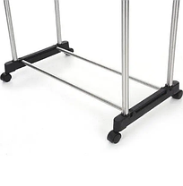 Підлогова регульована стійка-вішалка для одягу "Double Pole Clothes Horse MA218" на коліщатках., фото 5