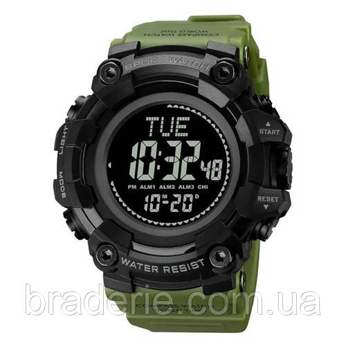 Годинники наручні 2037AG SKMEI, ARMY GREEN, Compass