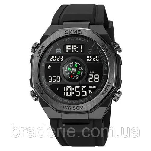 Годинники наручні 2209BKBK SKMEI, BLACK-BLACK, Compass, Pedometer