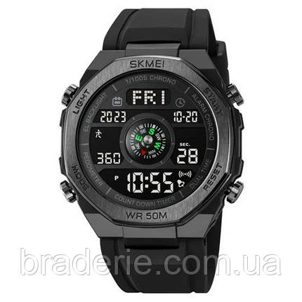 Годинники наручні 2209BKBK SKMEI, BLACK-BLACK, Compass, Pedometer, фото 2