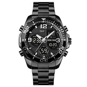 Годинники наручні 1649BK SKMEI, BLACK, DualTime