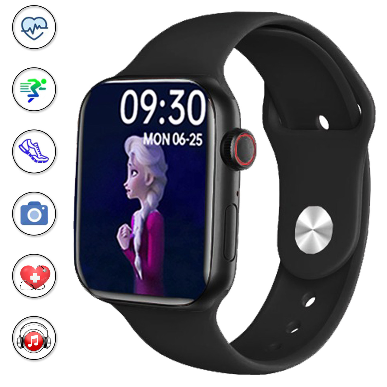 Смарт часы Smart Watch ip 12-1 Фитнес трекер Умные часы-Алюминиевый корпус, голосовой вызов Black SWN - фото 1 - id-p2149626613