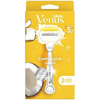 Бритва Gillette Venus Comfortglide Coconut, 1 станок + 2 сменные кассеты