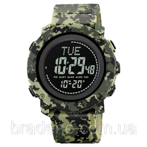 Годинники наручні 2095CMGN SKMEI, ARMY GREEN CAMOUFLAGE, Compass