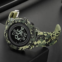 Годинники наручні 2095CMGN SKMEI, ARMY GREEN CAMOUFLAGE, Compass, фото 5