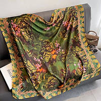 110*110 см люксовый шелковый большой женский модный платок с узором