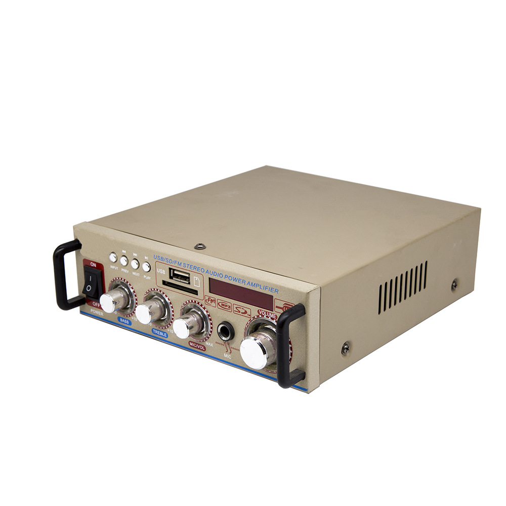 Усилитель звука стационарный Xplod 0909 Amplifier с FM-радио, USB, SD кардридером и пультом Д/У SWN - фото 3 - id-p2149626646
