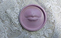 Фіолетова гіпсова підставка в формі губ для ароматичних палиок, підставка для паличок благовонія