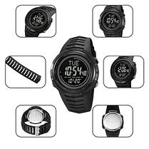 Годинники наручні 2147BKBK SKMEI, BLACK-BLACK, Compass, фото 5