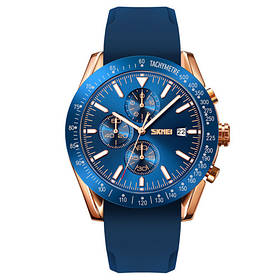 Годинники наручні 9253PRGBU SKMEI, ROSE GOLD/BLUE-SILICONE STRAP