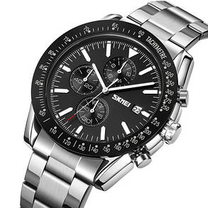 Годинники наручні 9253SIBK SKMEI, SILVER BLACK, фото 2