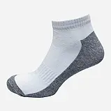 Набір жіночих шкарпеток коротких бавовняних Лана з сірою підошвою 36-40 3 пари Білий/Сірий, фото 2