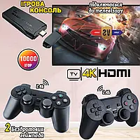 Портативная игровая консоль-4K HD ретро приставка 2.4G Wireless Два джойстика /Более 10000 игр/64gb TDN