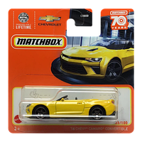 Машинка Велике Місто Matchbox '16 Chevy Camaro Convertible Showroom 1:64 HLD41 Yellow