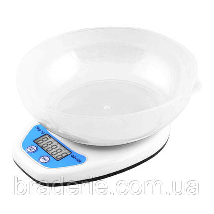 Ваги кухонні QZ-129A, 5 кг (1г), чаша, фото 1