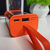 ❤️Повербанк PowerBank 10000mAh, портативний зарядний пристрій Power Delivery Помаранчевий, фото 2