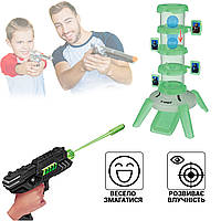Іграшка тир Dark Wars BG 4832 Дитячий пістолет-бластер з мішенню Набір іграшковий пістолет з мішенню SWN
