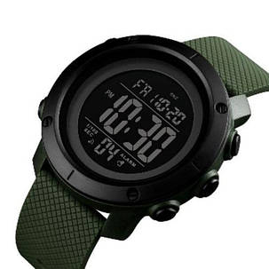 Годинники наручні 1426AGBK SKMEI, ARMY GREEN-BLACK, ABS RING, фото 2
