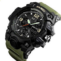 Годинники наручні 1155BAG SKMEI, ARMY GREEN, фото 3