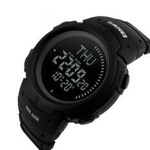 Годинники наручні 1231BK SKMEI, BLACK, Compass, фото 2