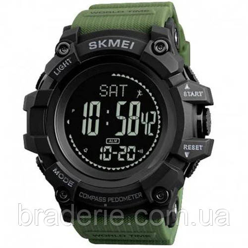 Годинники наручні 1356AG SKMEI, ARMY GREEN, Compass