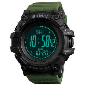 Годинники наручні 1356AG SKMEI, ARMY GREEN, Compass, фото 2