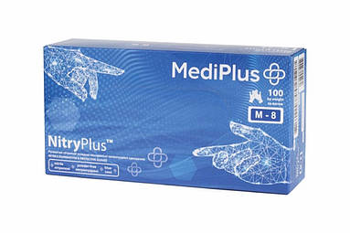 Рукавички нітрилові сині NitryPlus, р. M (50пар)