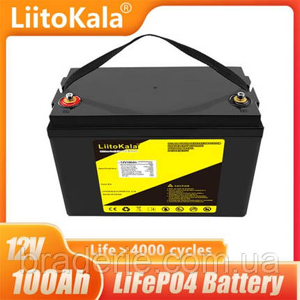 Аккумулятор LiFePO4, LiitoKala, 12V 100Ah, BMS smart плата, фото 2