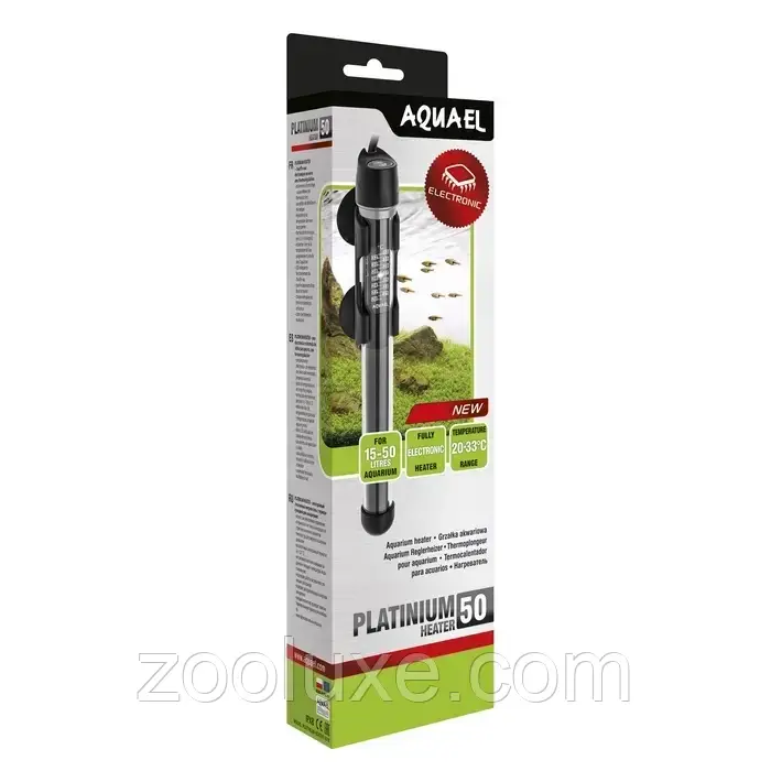 Aquael Platinum Heater 50 Нагрівач для акваріума з термостатом на 15-50 л, 50 Вт