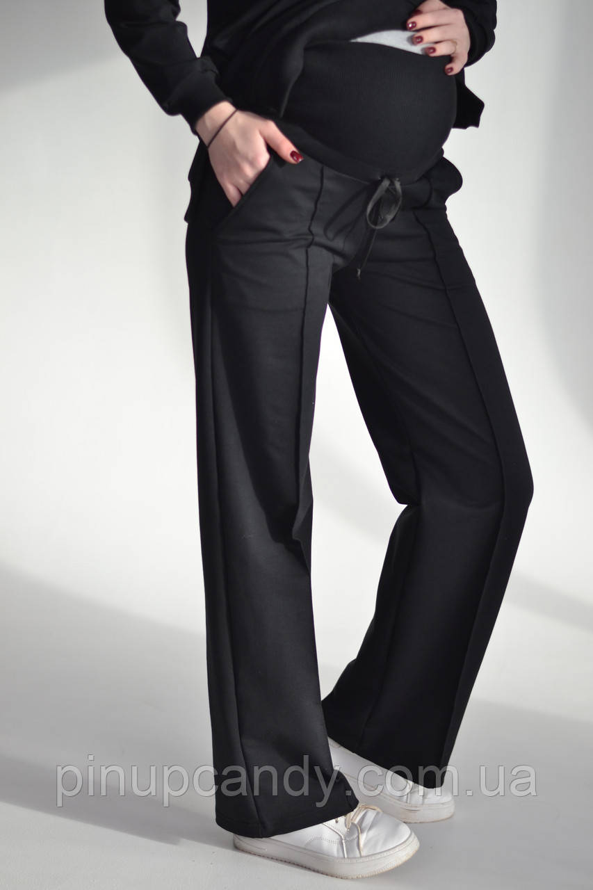 Штани палаццо для вагітних 5 кольорів ущільнені трьохнитка петля (розміри: 42-56), фото 1