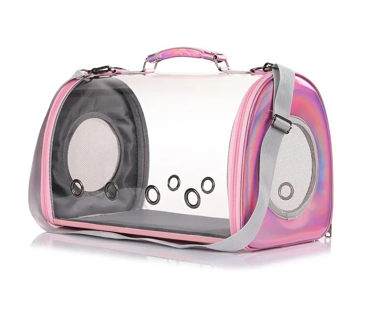 Сумка-переноска для кішок і собак гризунів 42х25х28 CosmoPet CP-26 Pink (L)