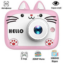 Дитячий фотоапарат X900 Cat, pink, фото 2