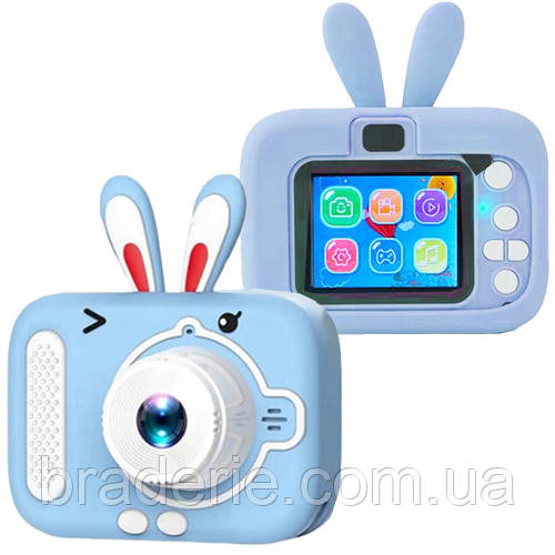 Дитячий фотоапарат X900 Rabbit, blue