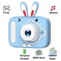 Дитячий фотоапарат X900 Rabbit, blue, фото 3