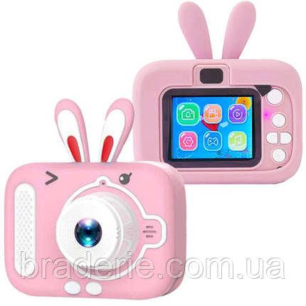 Дитячий фотоапарат X900 Rabbit, pink, фото 1