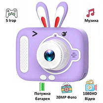 Дитячий фотоапарат X900 Rabbit, purple, фото 2