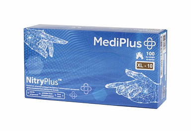 Рукавички нітрилові  сині NitryPlus, р. XL (50пар)