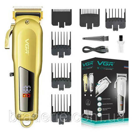 Машинка (триммер) для стрижки волосся VGR V-278, Professional, 6 насадок, LED Display, STRONG BATTERY, фото 2