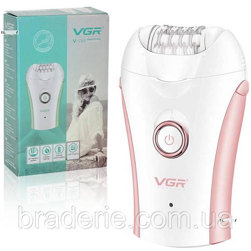 Епілятор VGR V-705 PINK для всього тіла, бездротовий, з підсвічуванням