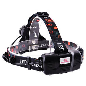 Ліхтар налобний Police T105-T6+COB, 2x18650, zoom, ЗУ microUSB, Box, фото 2