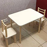 Дитячий столик і стільчик від виробника Дерево та ЛДСП стілець-стол Стіл і стільчик для дітей Лайм, фото 4