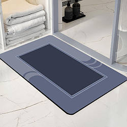 Вологопоглинаючий килимок у ванну 80х50 см, BATHROOM, Синій / Нековзний килимок для ванної