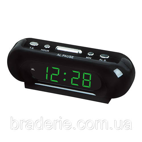 Годинник мережевий VST-716-4 салатовий, 220V