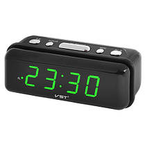 Годинник мережевий VST-738-4 салатовий, 220V, фото 3