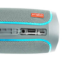 Bluetooth-колонка TG287, lightshow party, speakerphone, радио, grey, фото 4