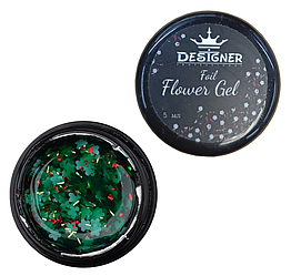 Гель з квітами із фольги Designer Foil Flower Gel 5 мл, FG04