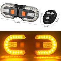 Велоліхтар FY-1825 "STOP" (yellow), Li-Ion акумулятор, із зазначенням поворотів, ЗУ microUSB, Box, фото 2