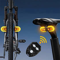 Велоліхтар FY-1825 "STOP" (yellow), Li-Ion акумулятор, із зазначенням поворотів, ЗУ microUSB, Box, фото 5